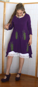 Chaya Tunic Magenta and Olive r Applique w Pantolettes 14