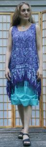 Z Shirt Long Indigo w Turquoise Dress