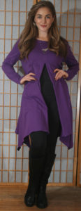 Lavinia Tunic Purple w Leggings