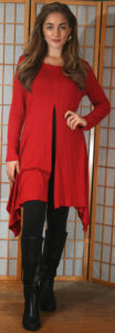 Lavinia Tunic Red w Leggings