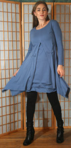 Lavinia Tunic Steel Blue w Short Steel Blue Dress