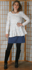 Winter Tunic Grey w Short NYC Blue Dress